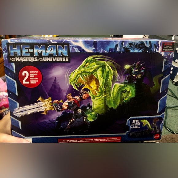 HE MAN & THE MASTERS OF THE UNIVERSE CHAOS SNAKE ATTACK PLAYSET NEW! - Picture 1 of 8